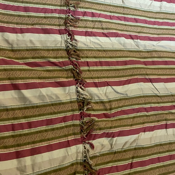 Pottery barn brown stripe duvet bed pillow shams - Picture 5 of 6